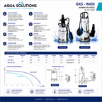 BOMBA SUMERGIBLE DE ACHIQUE PARA AGUAS LIMPIAS GUT SERIE GKS INOX