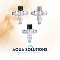 MEZCLADOR TERMOSTÁTICO CALEFFI EN "T" CON RACORES SERIE 521