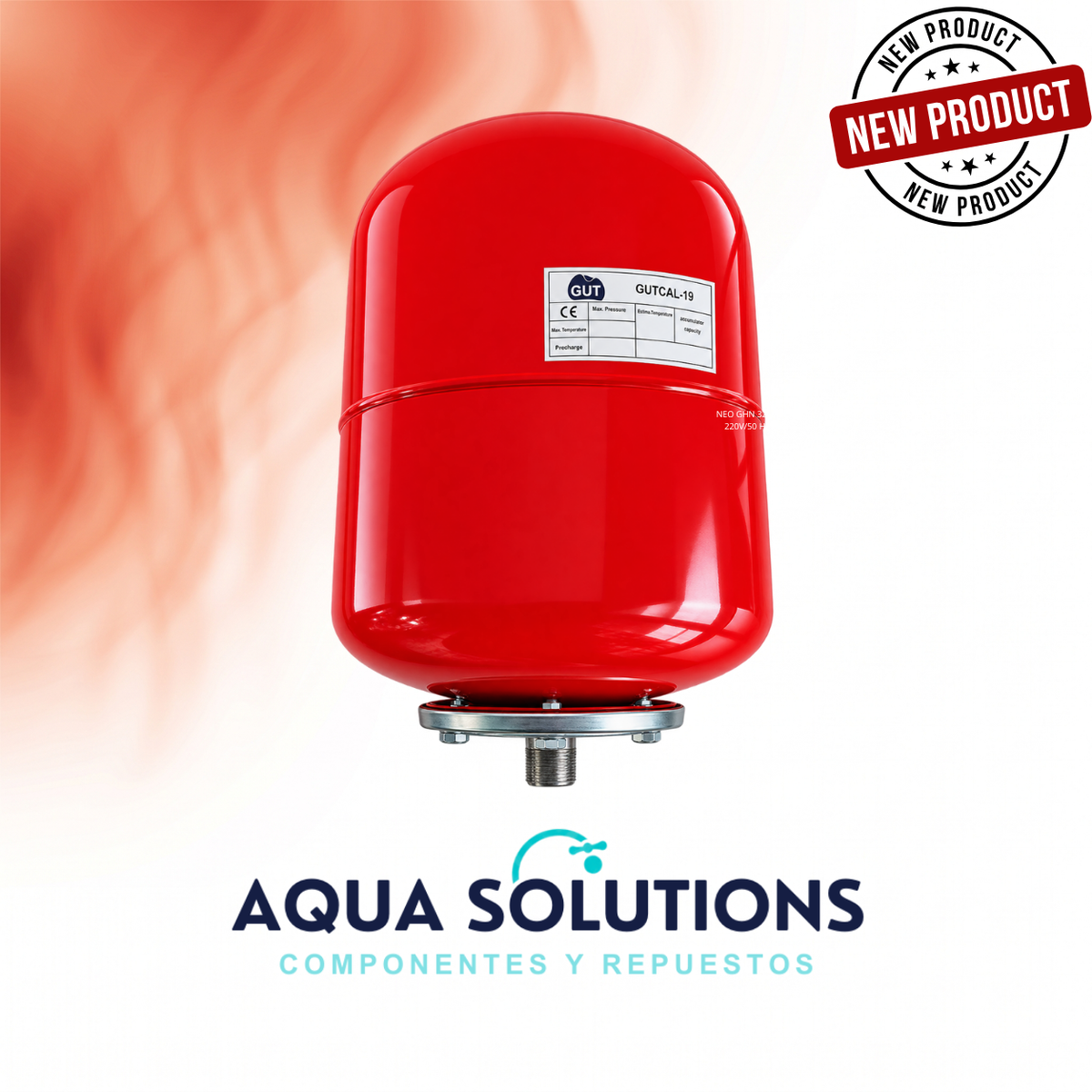 VASO DE EXPANSION CALEFACCION CON MEMBRANA RECAMBIABLE SERIE GUTCAL