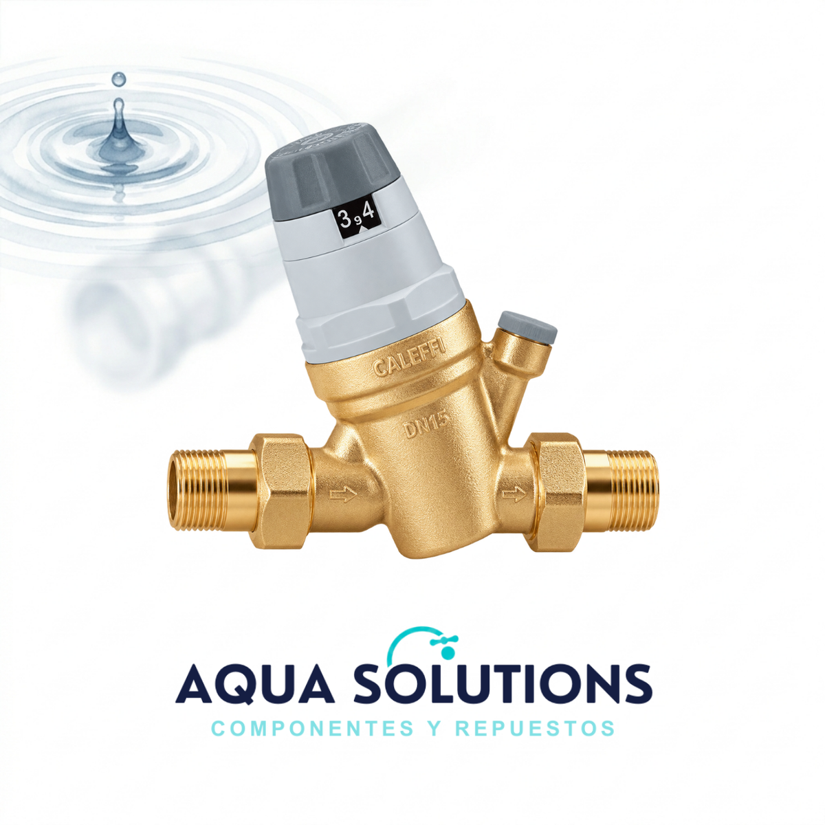 REDUCTORA DE PRESIÓN PREAJUSTABLE CALEFFI PN25 CON VISOR Y RACORES SERIE 535