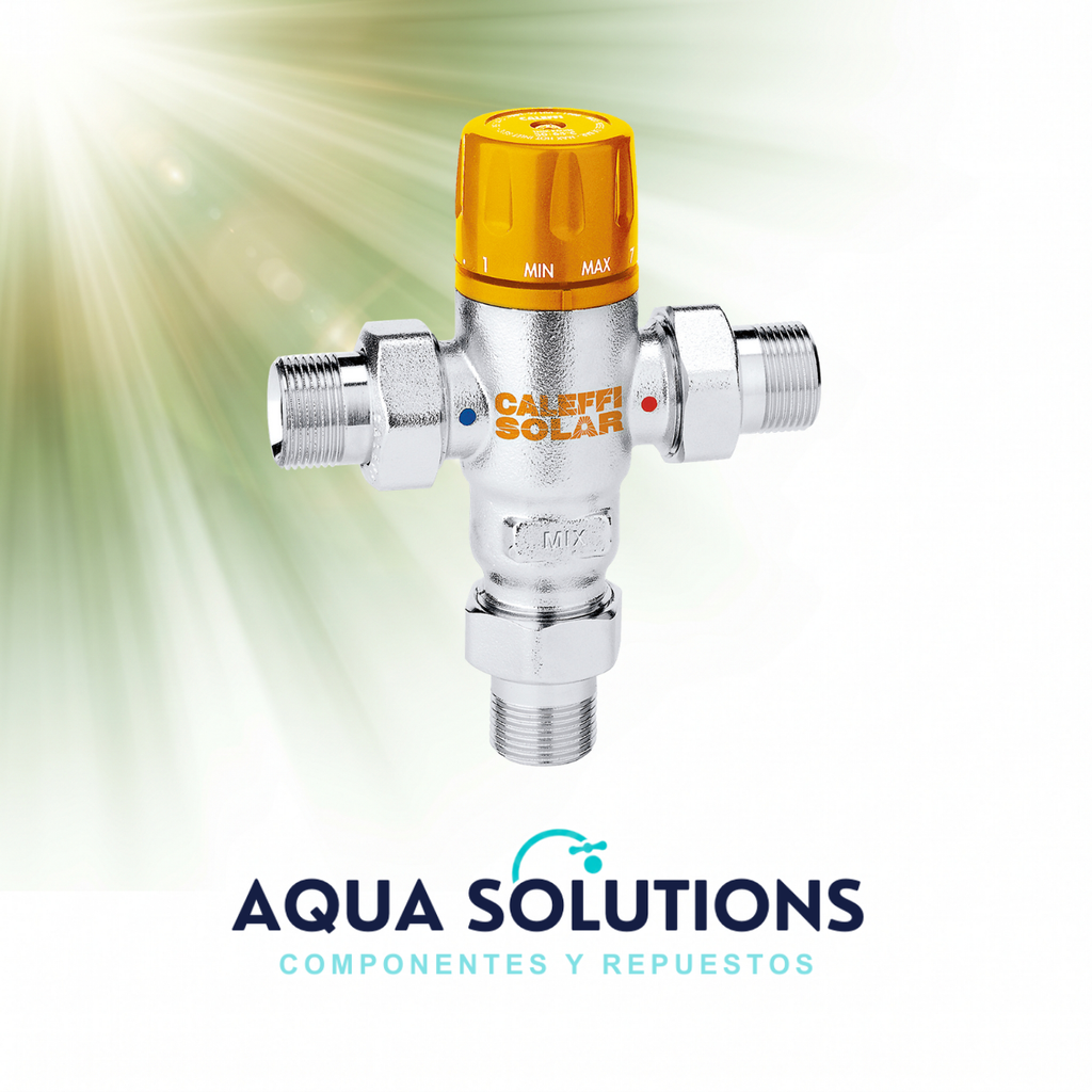 MEZCLADOR TERMOSTÁTICO SOLAR CALEFFI CON RACORES SERIE 2521