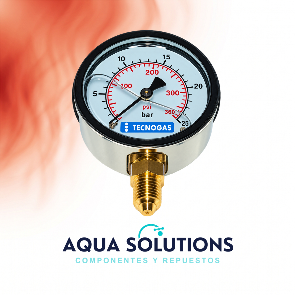 MANÓMETRO DE GLICERINA KEWEL Ø60 CA INOX AGUA Y GAS 4-16BAR SERIE 695